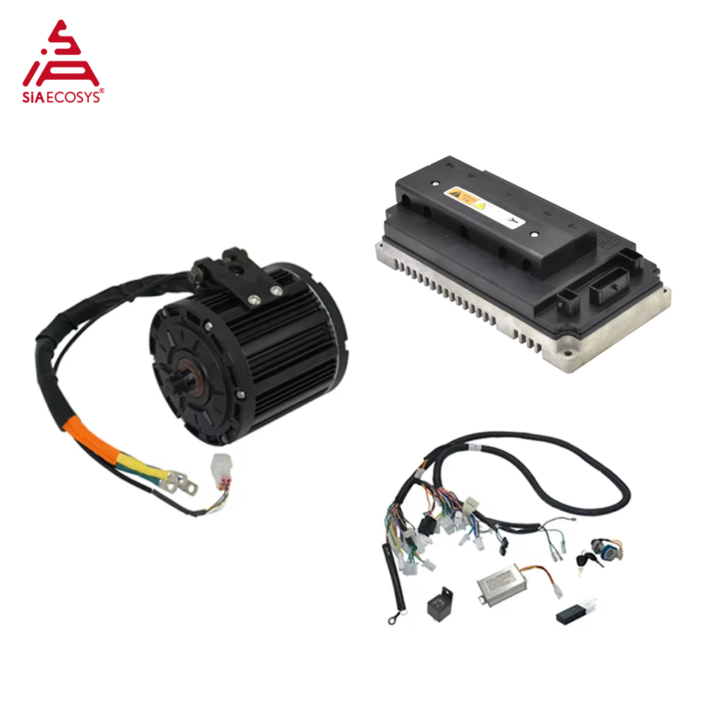 Mid Drive Motor Kit 72V 5000W - QSMOTOR QS138 V1 3000W（定格出力）、5000W（連続出力）の中置モーター駆動システムキット。72V、最高速度100km/h。ベルト/スプロケット式。Votol EM150SPコントローラー搭載。
